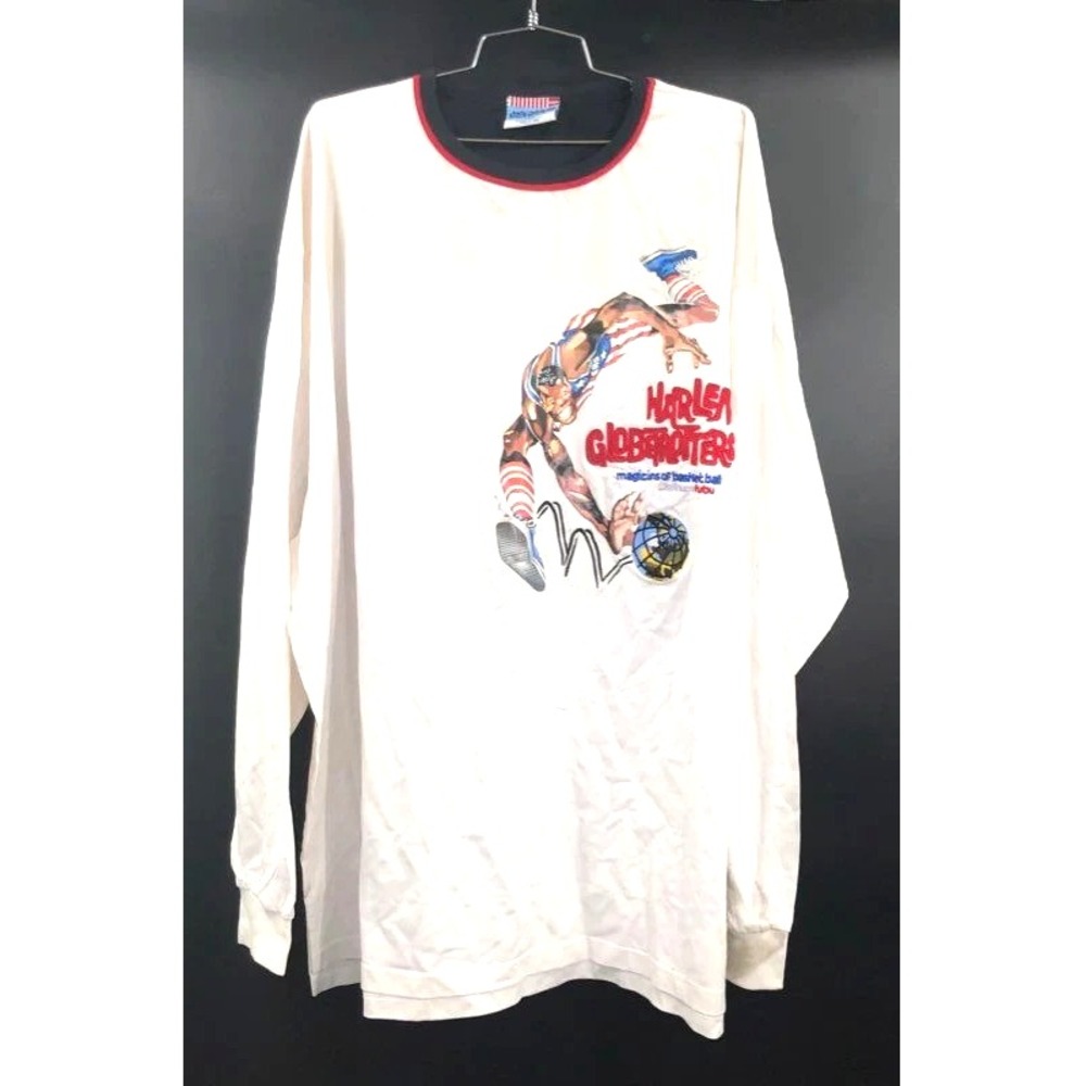 VTG 2002 Harlem Globetrotters Platinum FUBU 75th Anniversary Long Shirt Men XXXL